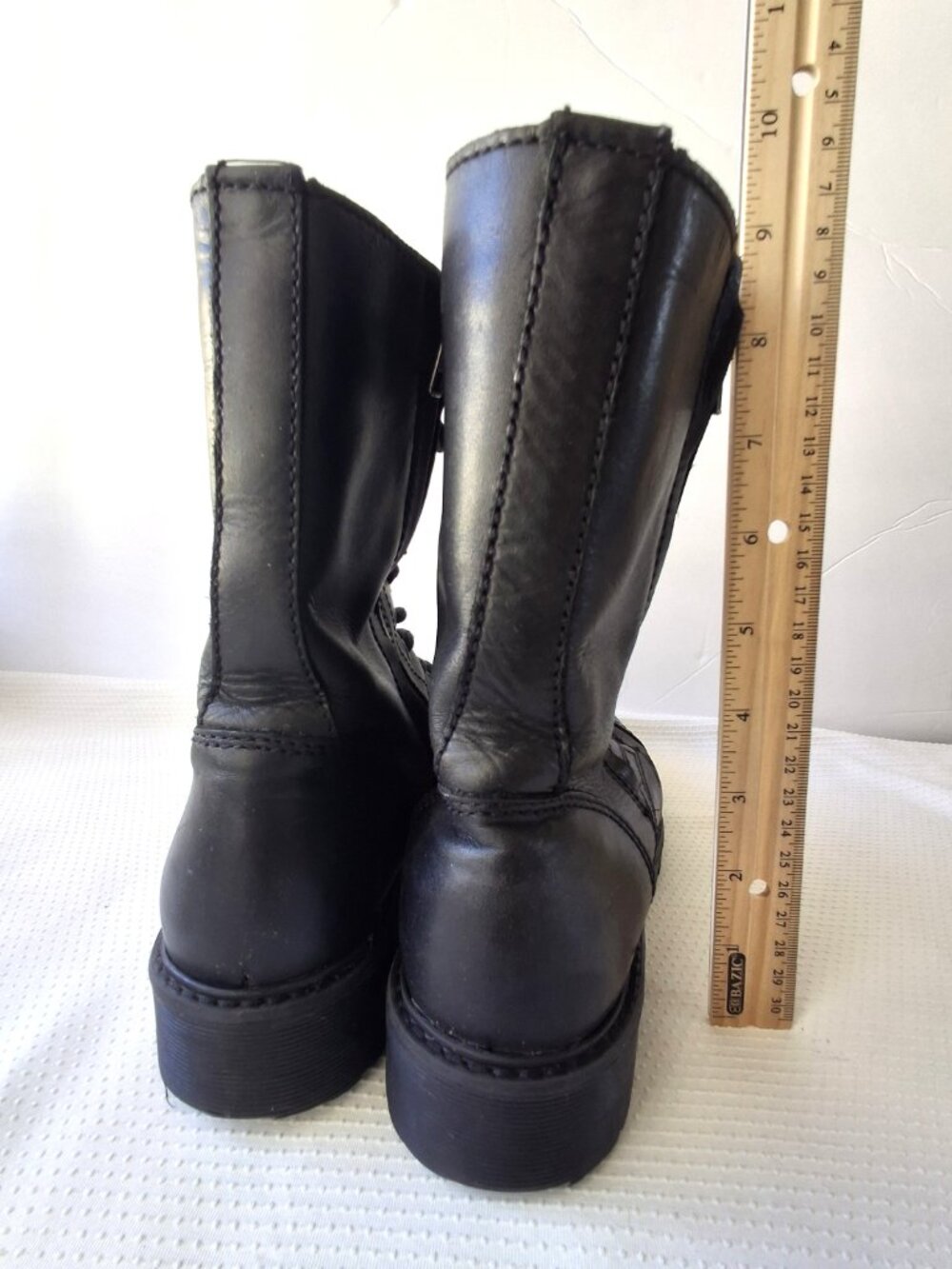 Black Lace-Up Combat Boots - Women - Picture 3 of 7